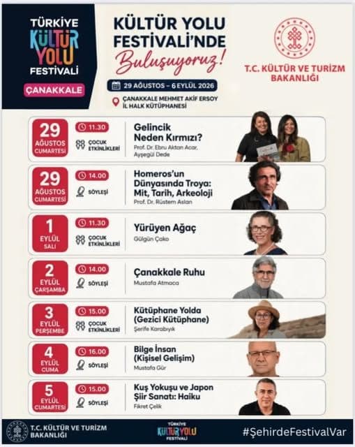 Türkiye Kültür Yolu Festivali — Çanakkale afişi