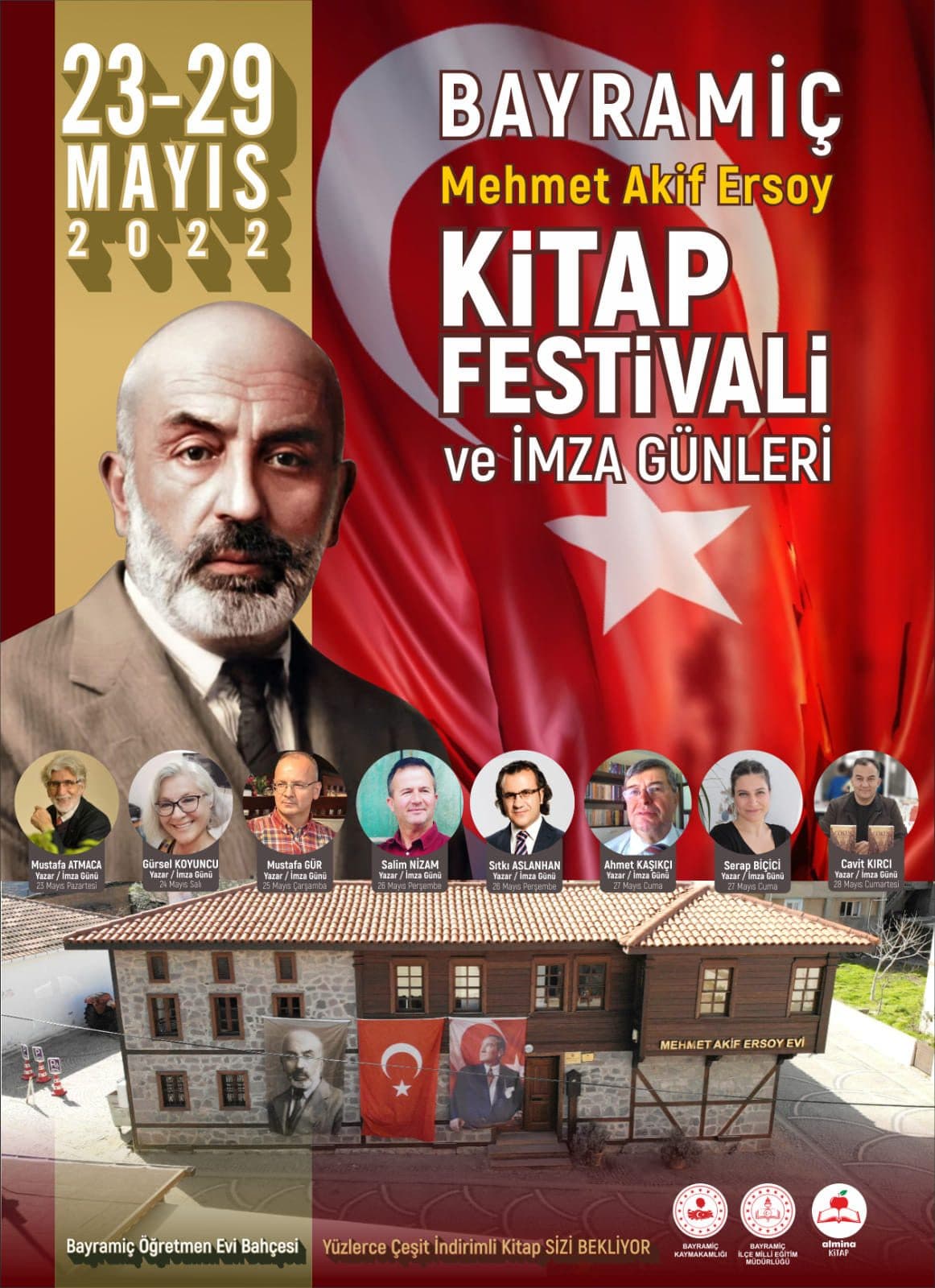 Bayramiç Mehmet Akif Ersoy Kitap Festivali afişi