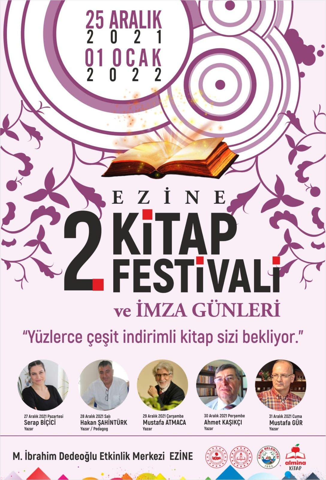 Ezine 2. Kitap Festivali ve İmza Günleri afişi